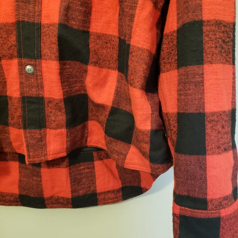 Women's Armoured Motorcycle Riding Shirt Red Flannel 2X Speed & Strength - Picture 6 of 9